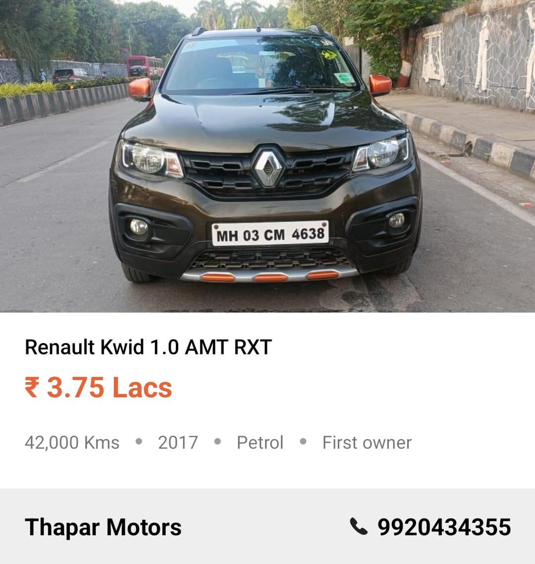 RENAULT KWID 2017 RXT AT PETROL