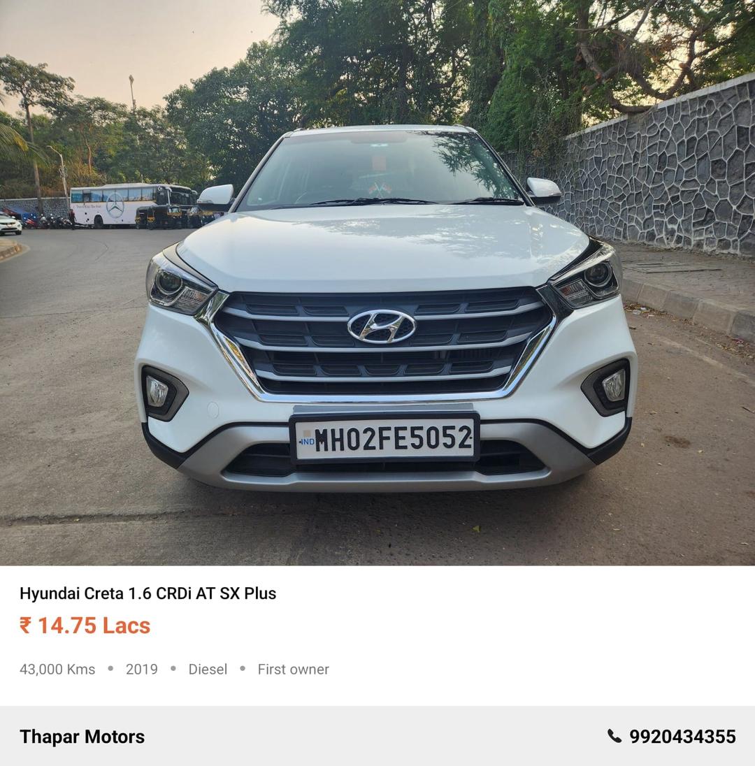 HYUNDAI CRETA 2019 SX (O) AT DIESEL