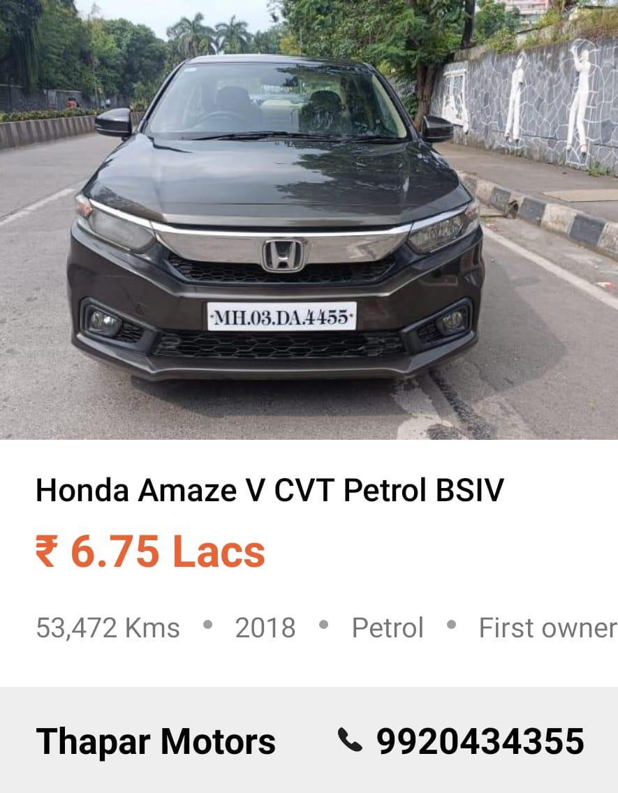 HONDA AMAZE 2018 V AT PETROL