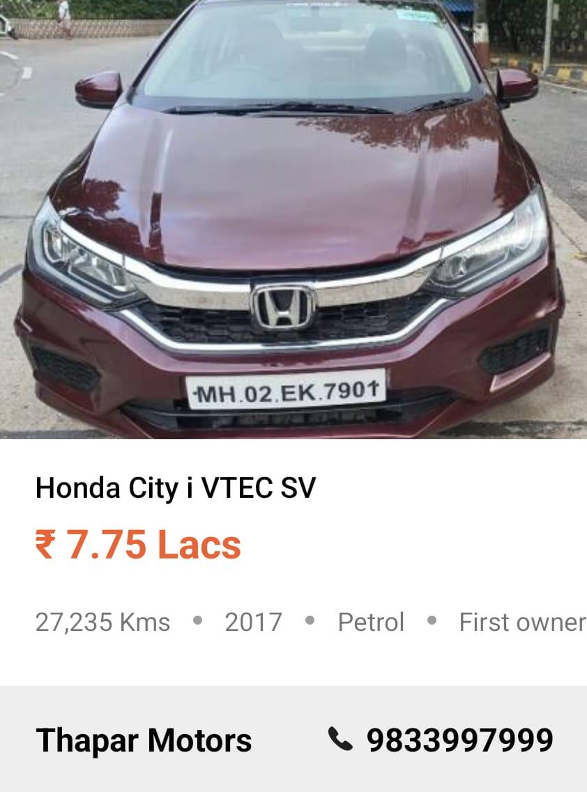 HONDA CITY 2017 SV MT PETROL