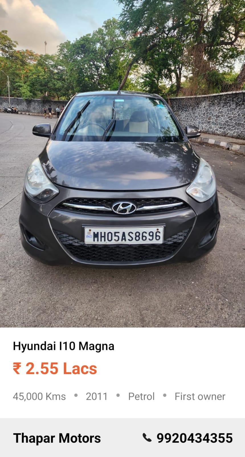 HYUNDAI I10 2011 MAGNA MT PETROL