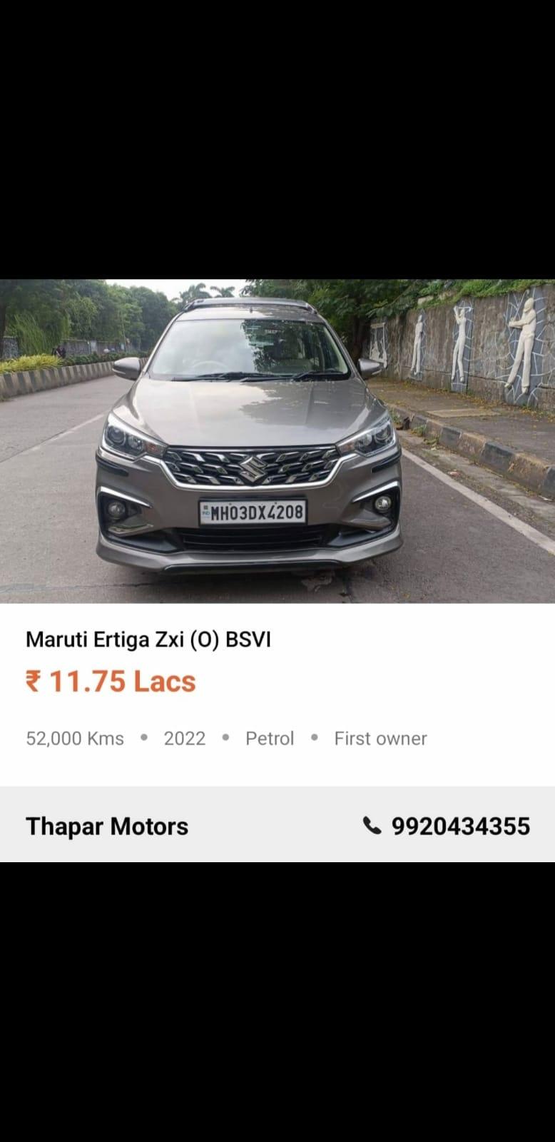 MARUTI SUZUKI ERTIGA 2022 ZXI (O) MANUAL PETROL