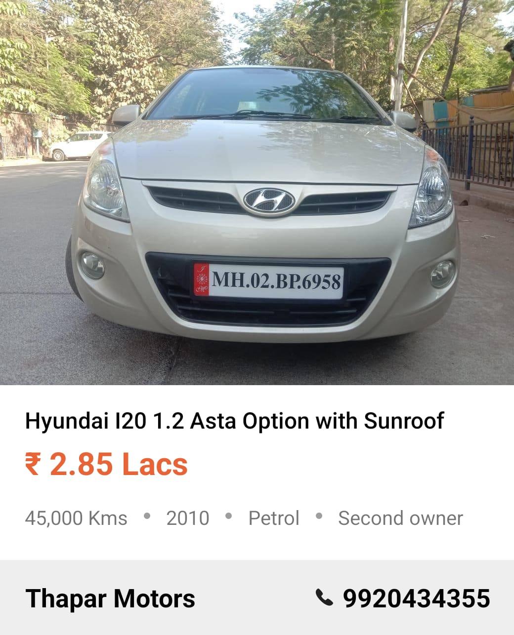 HYUNDAI I20 2010 ASTA MANUAL PETROL