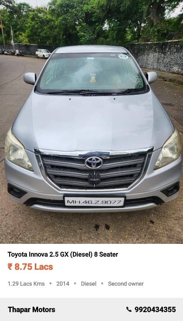 TOYOTA INNOVA 2014 GX MANUAL DIESEL 8 STR