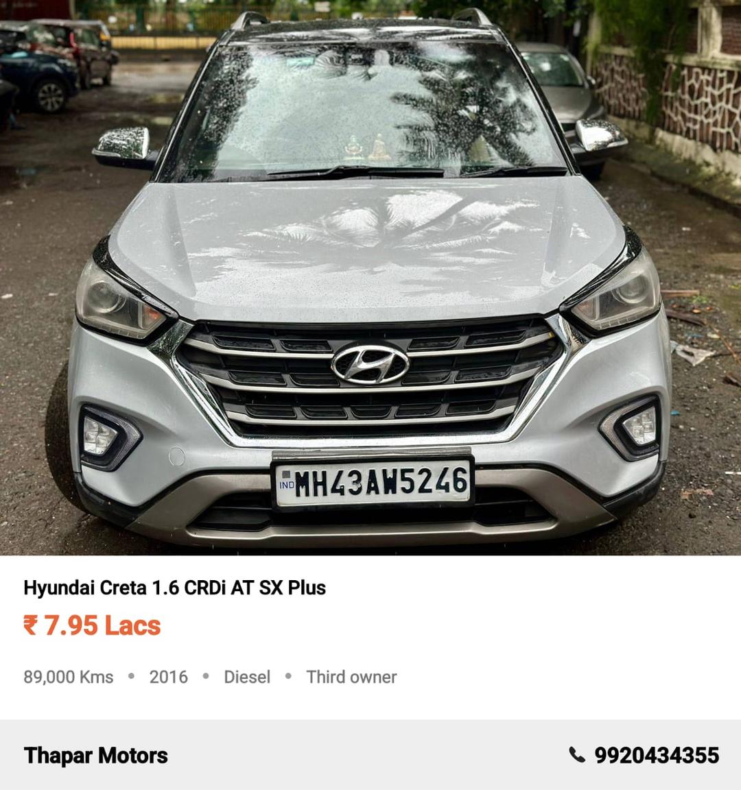 HYUNDAI CRETA 2017 SX PLUS  AUTO DIESEL