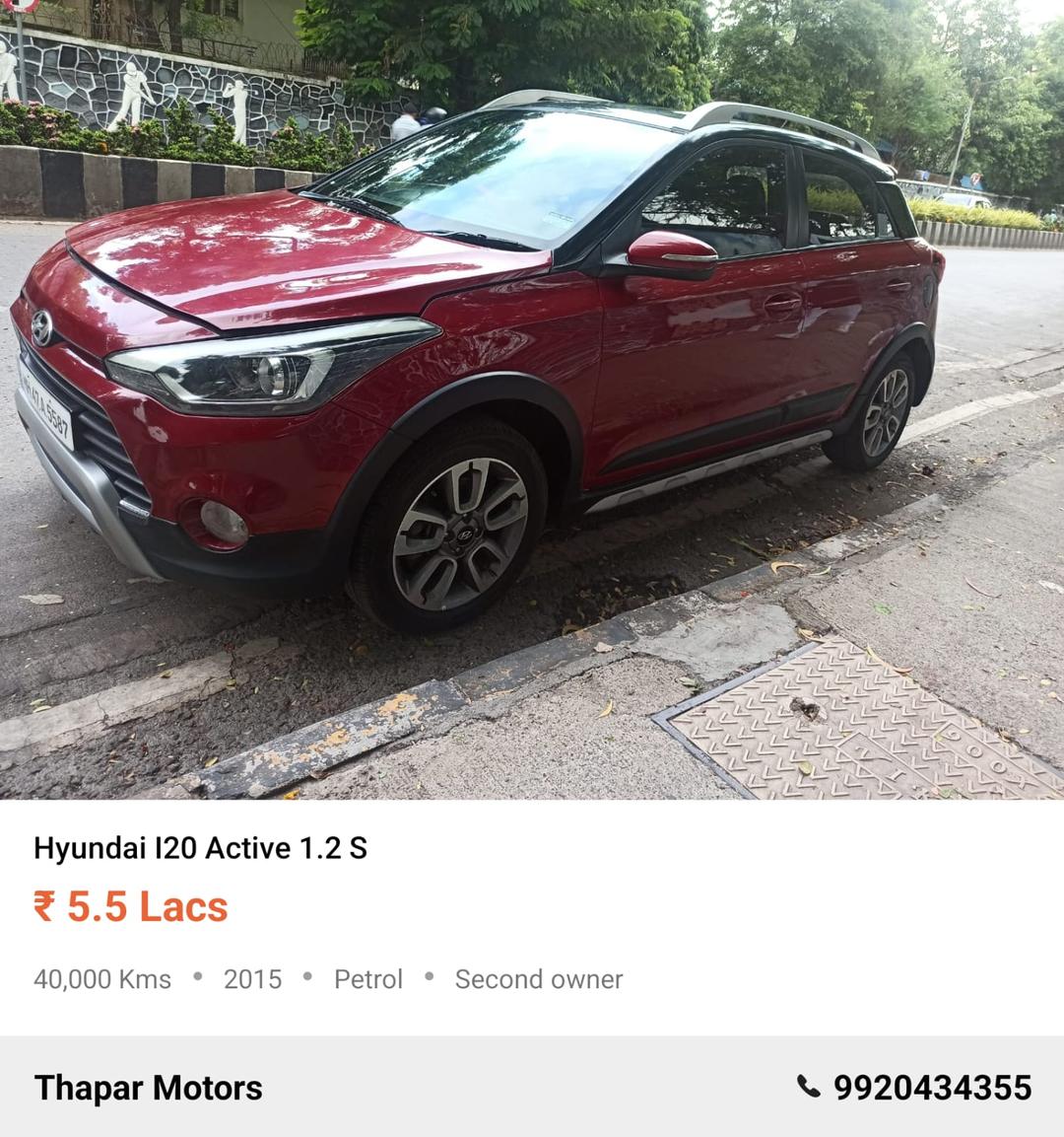 HYUNDAI I20 2015 ACTIVE S  MANUAL PETROL