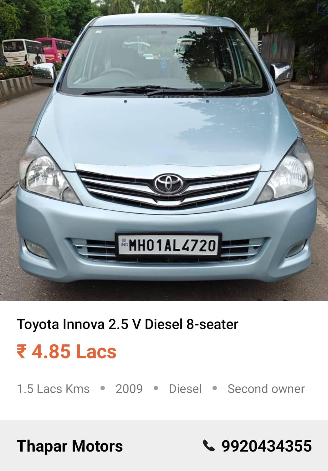 TOYOTA INNOVA 2009 V MANUAL DIESEL  8STR