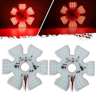 Partsam 2Pcs Ultra-Thin Hex Style Dual Function Interior 54 LED Air Breather Light 4.8" Decorative Air Cleaner Lamp