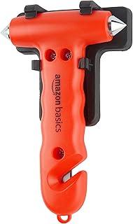 Amazon Basics Car Safety Window Hammer and Seat Belt Cutter with Holder