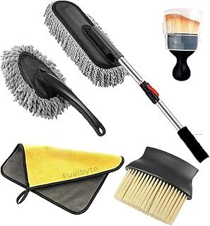 Fuelbyte 5 PCs Microfiber Car Duster with Long Handle Car Cleaning Brush